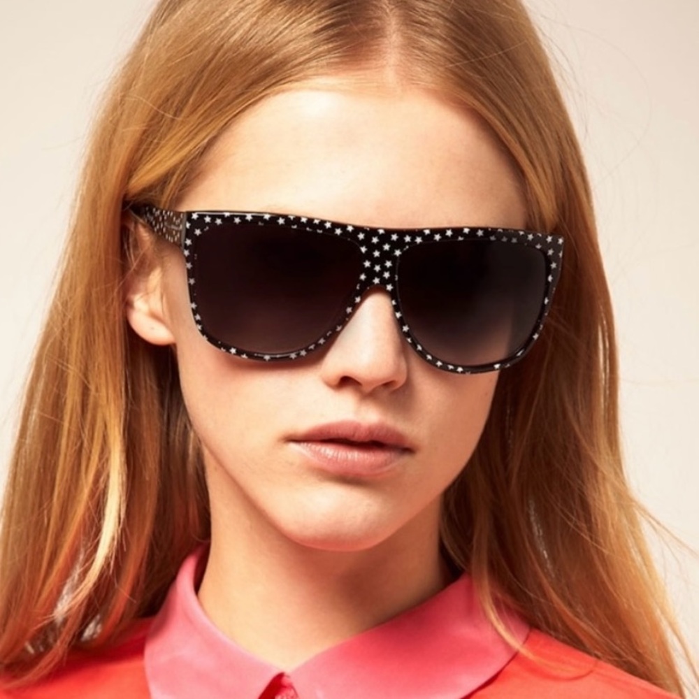 Dolce & Gabbana DG4125 Stars Shield Gradient Acetate Square Sunglasses Black